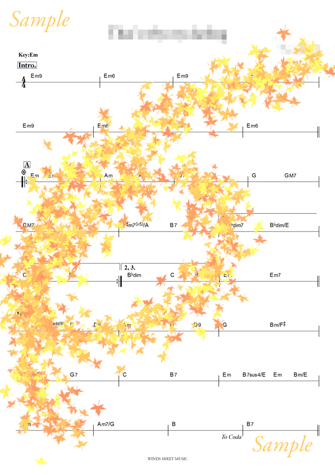 コード譜 サンプル [タイプB]